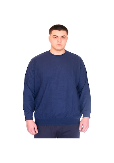 Mode Xl Büyük Beden Erkek Bisiklet Yaka Sweatshirt Selanik U24441 İndigo İndigo