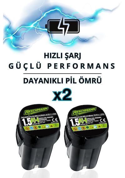 Reschmann R-M9907 Profesyonel 30MM Şarjlı Dal Budama Makası - Çift Bataryalı Yedek Bıçaklı Akülü Bağ Makası