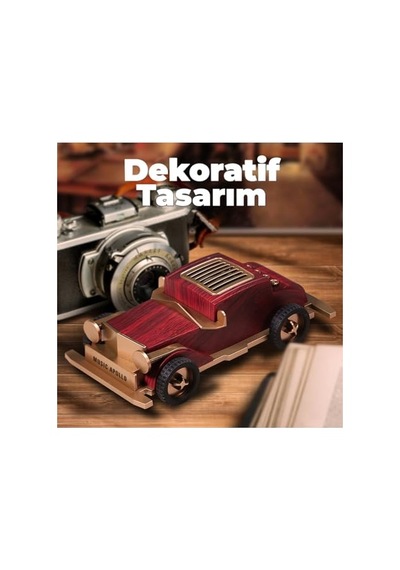 Retro Klasik Araba Şekilli Kablosuz Bluetooth Hoparlör 1500mah Şarjlı, Bt/tf/usb Destekli, 5w Güç Çıkışı,