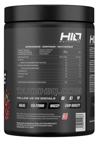 Hıq Creatine 360g Cheery Flavored Kiraz