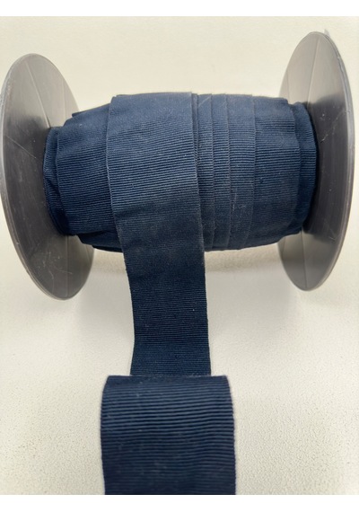 5 Cm Polyester Grogren Şerit-5 Metre-lacivert