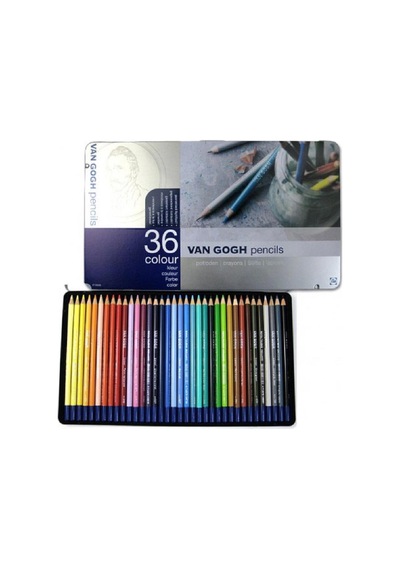 Van Gogh Kuru Boya Kalemi 36 Renk Metal Kutu No Color