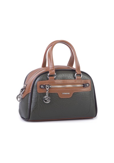 Nas Bag Kadın Mini El Ve Çapraz Çanta Haki Taba Kahve Victoria