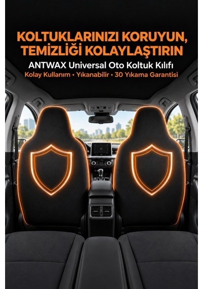 M Performance Baskılı - Oto Ön Ve Arka Koltuk Kılıfı Penye Universal - Siyah