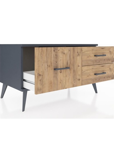 Hyperion Şifonyer 3 Çekmeceli 88x44x48 Antrasit-antrasit/çam Antrasit/çam Hyperion Şifonyer 3 Çekmeceli 88x44x48 Antrasit-antrasit/çam Antrasit/çam