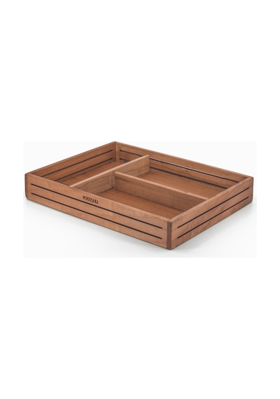 Woodsaka 3line Sade Organizer & Aksesuar Kutusu - Kiraz Ağacından