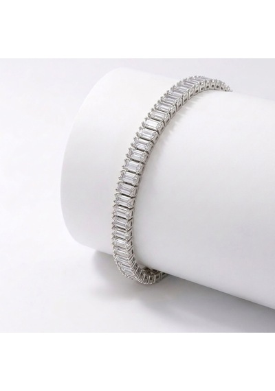 Premium Parlak 5mm Şeffaf Zirkon Taş Su Yolu Kadın Bijuteri Bileklik 3183kbv4d3 18cm Altın Renk