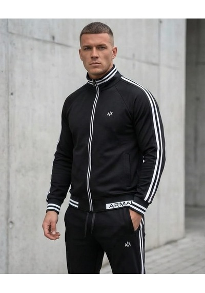 Besa Sport Wear Siyah Erkek Şerit Detaylı Fermuarlı Eşofman Takımı Günlük Ve Spor Kullanım Besa Sport Wear Siyah Erkek Şerit Detaylı Fermuarlı Eşofman Takımı Günlük Ve Spor Kullanım