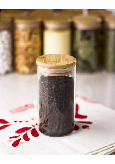 6'li Bambu Kapaklı Cam Baharatlık Seti Vakum Kapak, 6 Adet Bambu Kapaklı Cam Kavanoz & Baharat Takımı & Baharatlık Genel