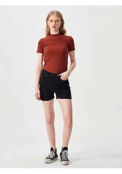 Ltb Larıss Yüksek Bel Yüksek Bel Kadın Şort (540123630) 2XL