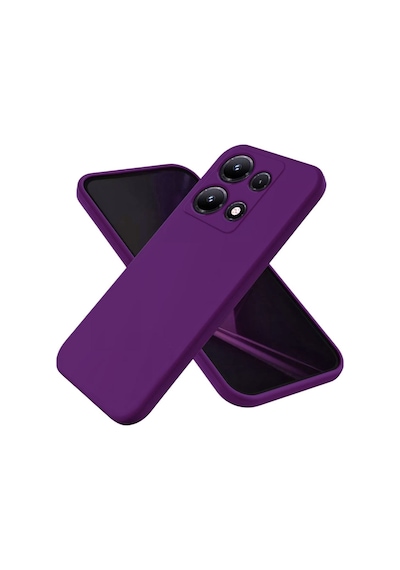 Infinix Note 30 Pro Uyumlu Silikon Kılıf - Kamera Korumalı Esnek Pastel Renk Kapak - Mor