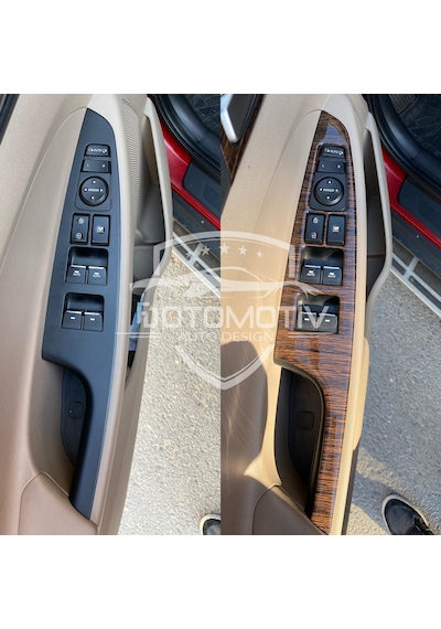 Hyundaı Tucson 2015 / 2020 Koyu Meşe Özel Ahşap Desen Full Set Torpido Konsol Kaplama