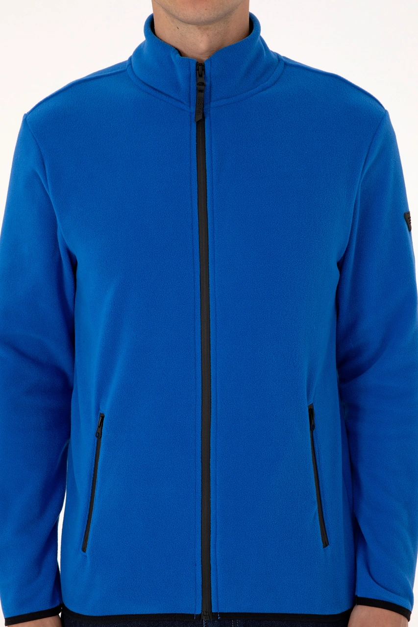 U.S. Polo Assn. Erkek Regular Fit Saks Polar Örme Hırka 50313779-VR032