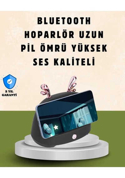 Kablosuz İndüksiyonlu Telefon Tutucu & Hoparlör Net Ses, Kolay Kullanım
