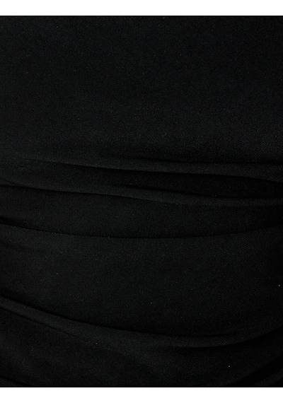 Koton Drape Detaylı Uzun Kollu Mini Kalem Elbise Siyah 5wak80300ek Siyah