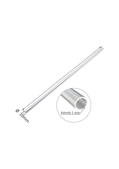 Pleksi Boru Şeffaf Akrilik Tüp Saydam 10 Mm