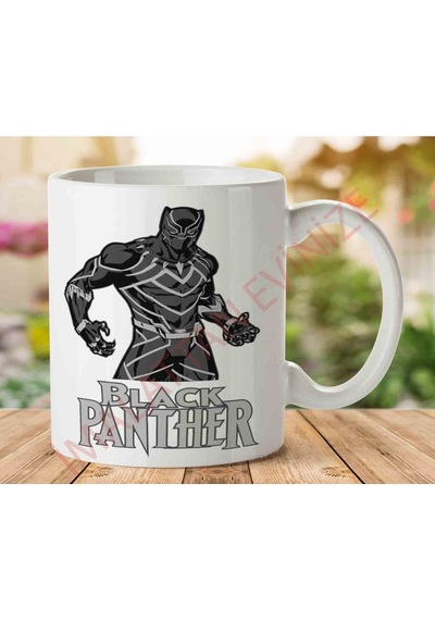 Black Panter Tasarım İki Tarafı Baskılı Kupa Bardak.jpg