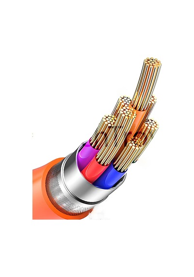120w Usb To Type-c Yassı Kırılmaz Ezilmez 100cm Şarj Kablosu