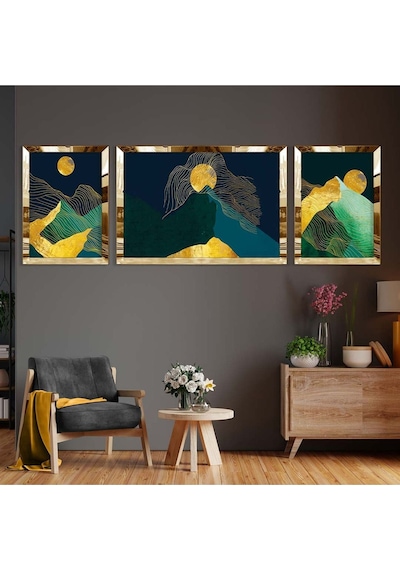 Modern Çizim Soyut Desen Pleksi Kenar Mdf Tablo