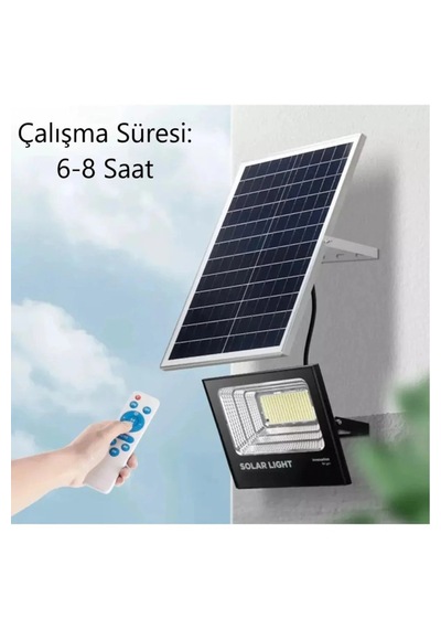 Cata 120 Watt Beyaz Işık 1200 Lümen Kumandalı Solar Projektör Led Projektör Dış Mekana Uygun Ct-4648
