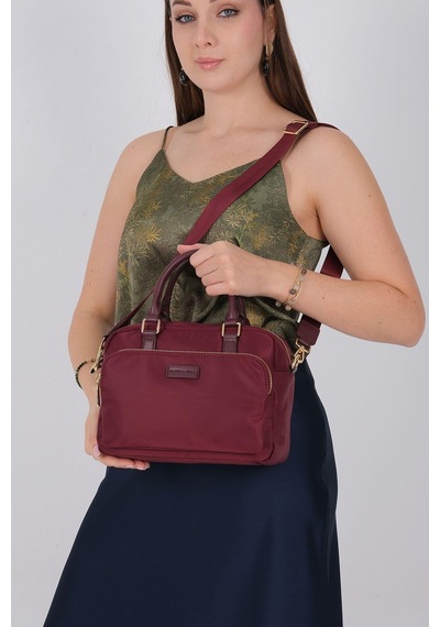 Silver Polo Sp1217 Kadın El Çantası Saten Bordo-bordo