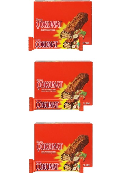 Çokonat -sütlü Çikolata Ve Fındık Parçacığı Kaplamalı Fındıklı Kremalı Gofret- 33 Gram- 72 Adet