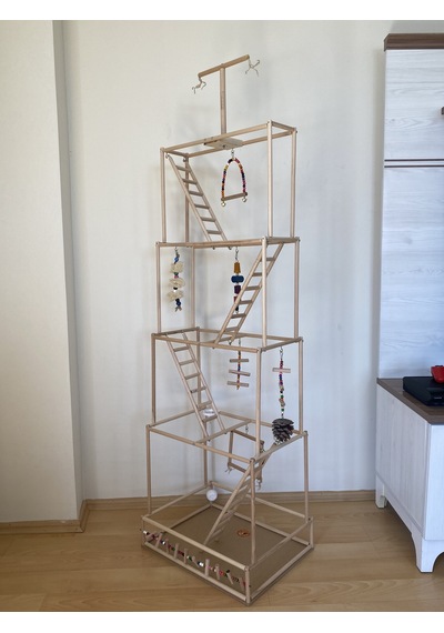 Paks Pet Ahşap Kuş Oyun Parkı No:18