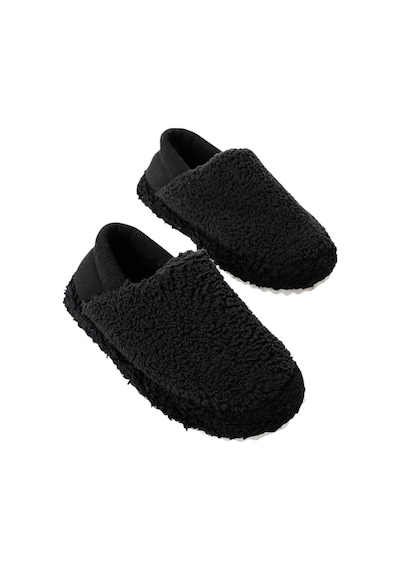 Kadın Lastikli Kaymaz Taban Peluş Havlu Kumaş Ev Ayakkabısı Panduf Siyah-siyah Siyah Kadın Lastikli Kaymaz Taban Peluş Havlu Kumaş Ev Ayakkabısı Panduf Siyah-siyah Siyah