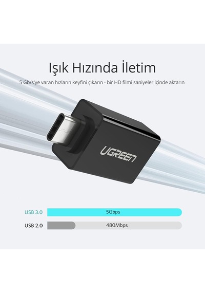 Usb 3.0 Type-c Dönüştürücü Adaptör, Beyaz