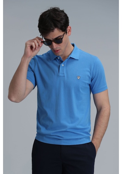 Lufian Erkek Laon Smart Polo T-shirt 111040164 Açık Mavi