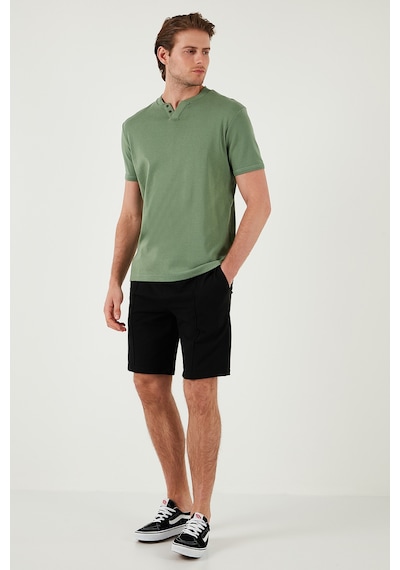 Buratti Pamuklu V Yaka Slim Fit Erkek T Shirt 5902122 Elma Yeşili