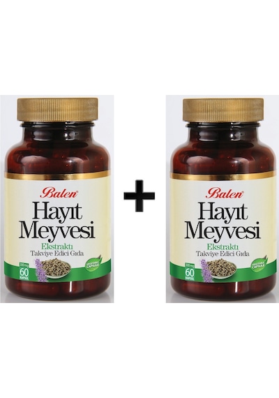 2 Adet - Balen Hayıt Meyvesi Ekstraktı Kapsül 60 Kapsül X 375 MG