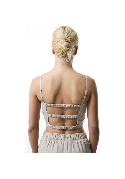 Penti Taş Rengi Luna Keten Crop Top Üst