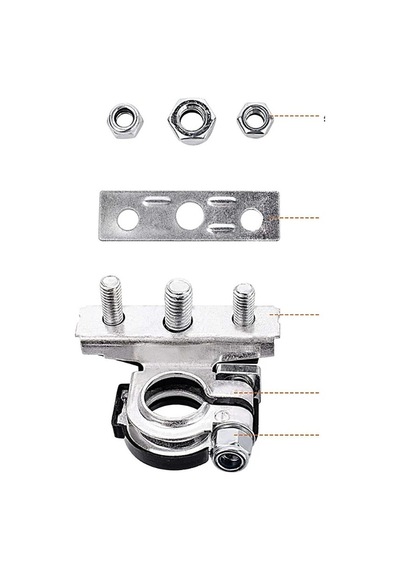 Lasonstiges 2 Adet 12 / 24v Araç Aküsü Akü Kontak Konnektörü Bakır Akü Terminalleri Hızlı Tel Kablo Kelepçesi Konnektörleri Araba Aksesuarları