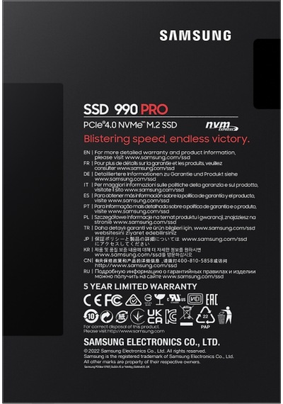 Samsung Uyumlu Mz-v9p4t0bw, 990 Pro, 4tb, 7450/6900, Gen4, Nvme Pcıe M.2 2280, Ssd Türkiye Distribütörü li