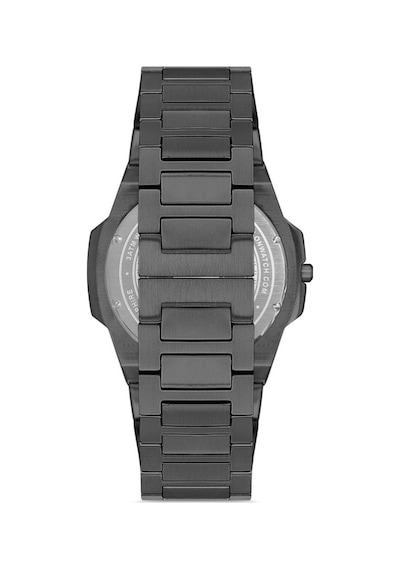 Hislon Cl127n-11sn Safir Camlı Çelik Kordon Çelik Kasa 3 Atm Suya Dayanıklı Metalik Renk Erkek Kol Saati Füme