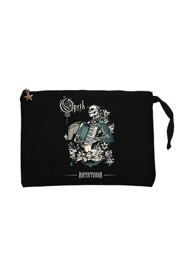 Opeth Katatonia Siyah Clutch Astarlı Cüzdan / El Çantası Siyah