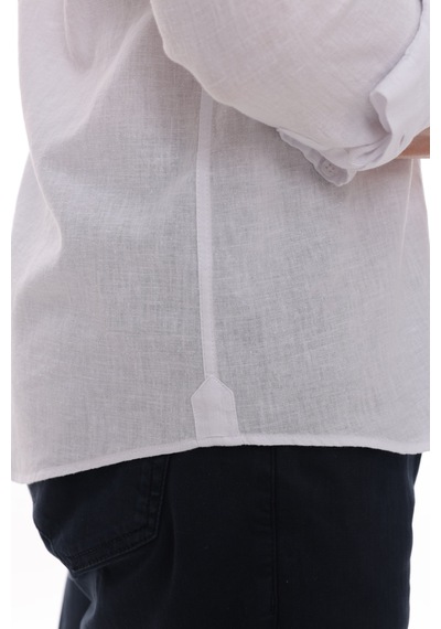 Slim Fit Uzun Kol Yaka Düğmeli Nefes Alan Keten Hediye Kutulu Erkek Gömlek Fs-004548 - Beyaz-3244 Slim Fit Uzun Kol Yaka Düğmeli Nefes Alan Keten Hediye Kutulu Erkek Gömlek Fs-004548 - Beyaz-3244
