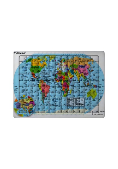 Ghostbastır Design Eğitici Dünya Haritası 99 Parça Ayaklı Puzzle Dekoratif Çocuk Yapbozu 056
