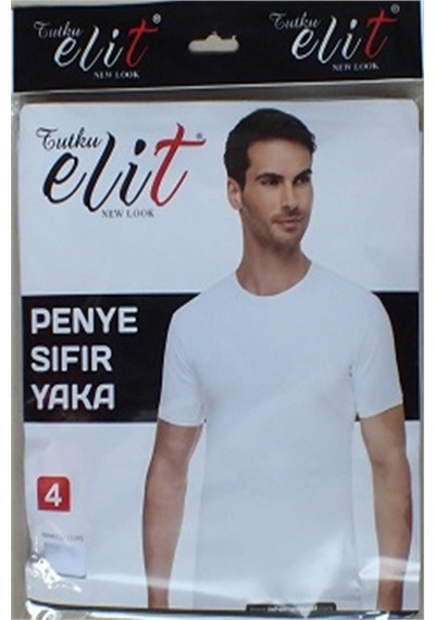 Erkek Sıfır Yaka Penye Atlet Fanila 1003 - 12 Adet Beyaz