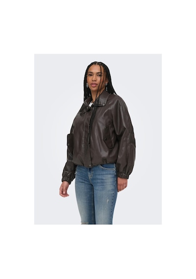 Only 15373805 Onlmını Faux Leather Jacket Cc Otw Kadın Ceket Raven