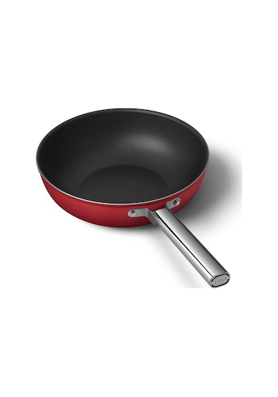 Smeg Cookware 50's Style Kırmızı Wok Tava 30 CM Kırmızı