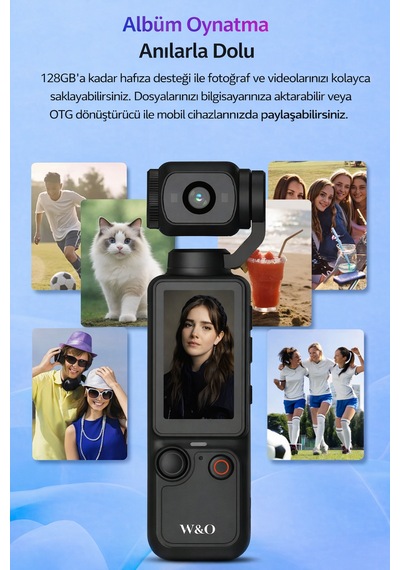 Yüksek Çözünürlüklü 66mp Dijital Kamera 2.5k Video Çekimi, 16x Zoom Ve Webcam Özelikli Taşınabilir