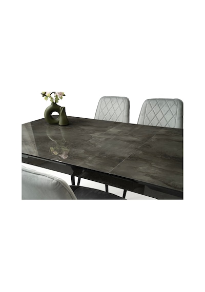 Kelebek Ortadan Açılır Büyüyen Yemek Masası Siyah Mermer Desen 70x120cm Siyah Mermer Kelebek Ortadan Açılır Büyüyen Yemek Masası Siyah Mermer Desen 70x120cm Siyah Mermer