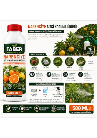 Taber Narenciye Bitki Bakım Ürünü 500 Ml Konsantre Narenciye Ağaçları İçin Yapraktan Uygulama Diğer