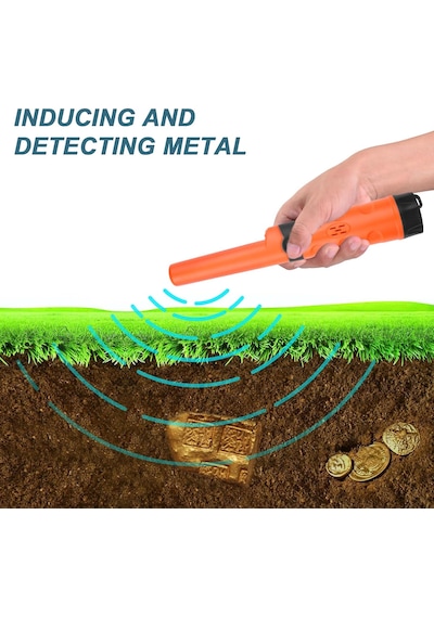 Pinpointer Metal Dedektörü, Hazine Avcılık Aracı Buzzer Titreşimli Taşınabilir Pim İşaretçi Led