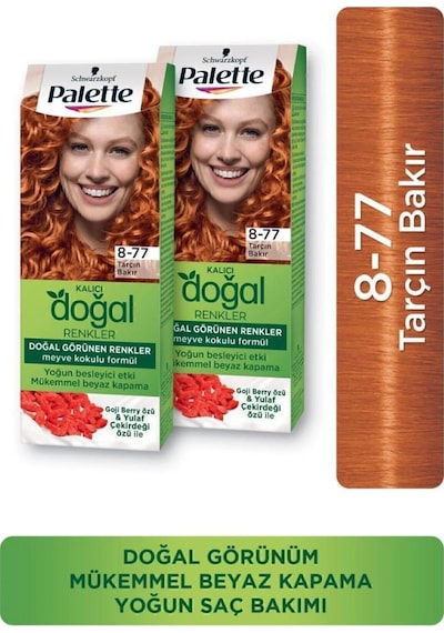 Palette Kalıcı Doğal Renkler 8 - 77 Tarçın Bakır X 2 Adet
