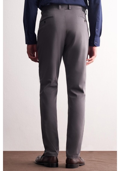 İmza Antrasit Yan Cep Düz Paça Pamuklu Comfort Fit Chino Casual Pantolon 1003255166 Antrasit