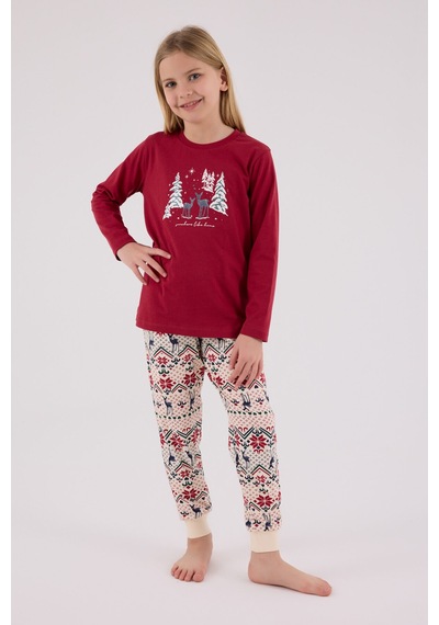 Arnetta Kız Çocuk Kırmızı Pijama Takımı Ar3452-c-v1 Kırmızı