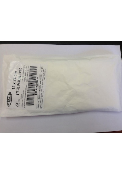DS Damla Sağlık Steril Pamuklu Ped 12 x 24 CM 5 Adet